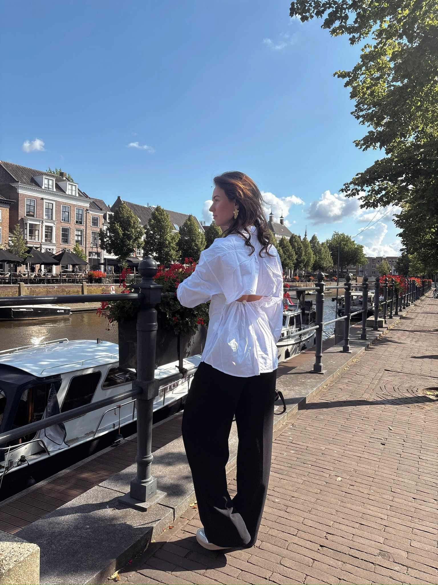 AMSTERDAM OPEN BACK BLOUSE